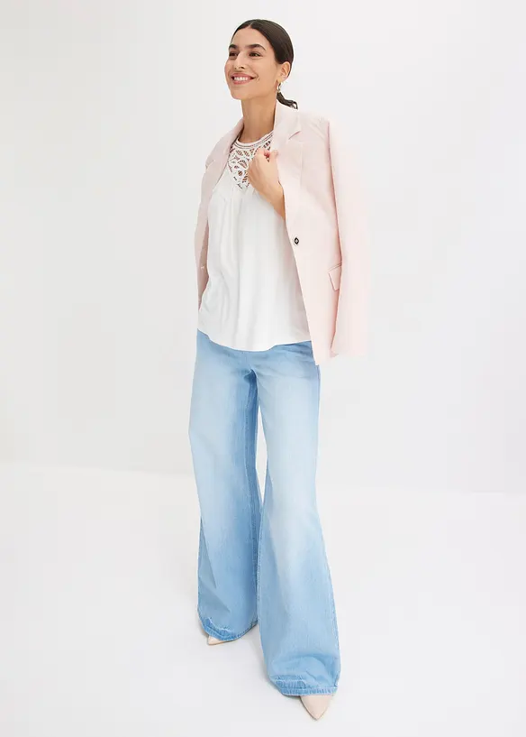 Maglia in jersey con inserto in pizzo, bonprix