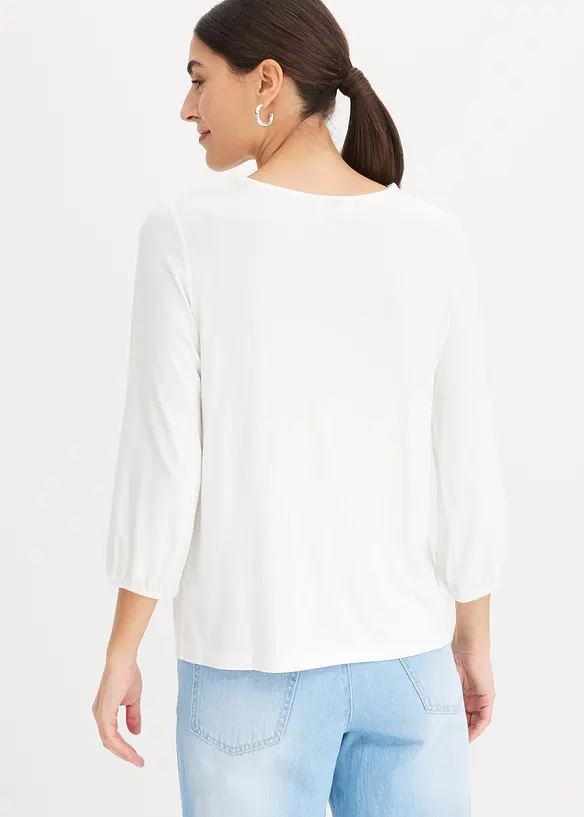 Maglia in jersey con inserto in pizzo, bonprix