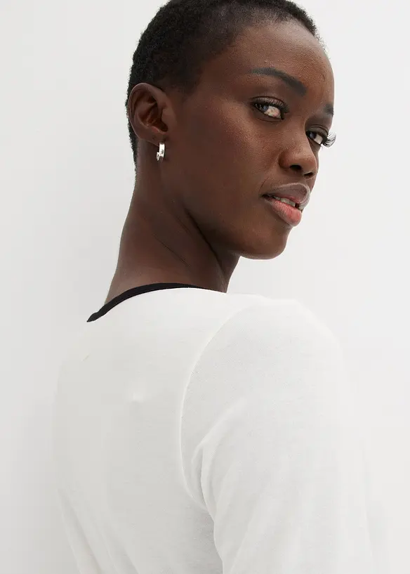 Maglia con bordi a contrasto, bonprix