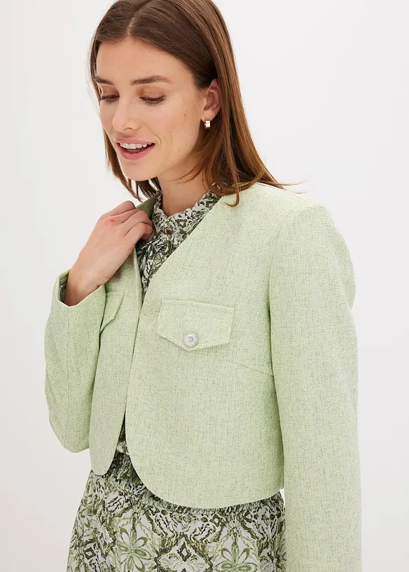 Blazer corto in boucl&eacute;, bonprix