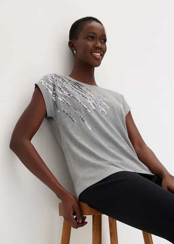 Maglia con paillettes, bonprix