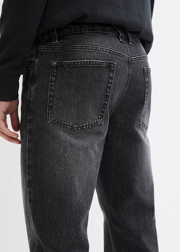 Jeans cropped classic fit elasticizzati, tapered, bonprix