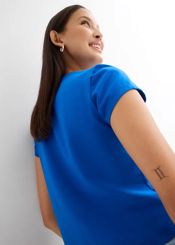T-shirt cropped con stampa, bonprix