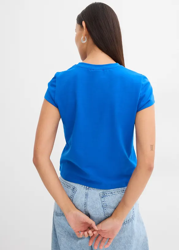 T-shirt cropped con stampa, bonprix