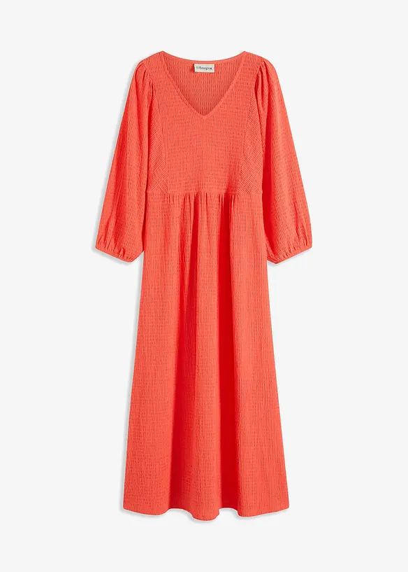 Abito midi in jersey operato, bonprix