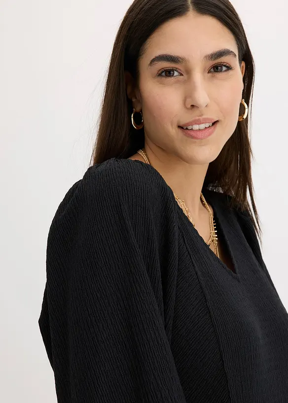 Abito midi in jersey operato, bonprix