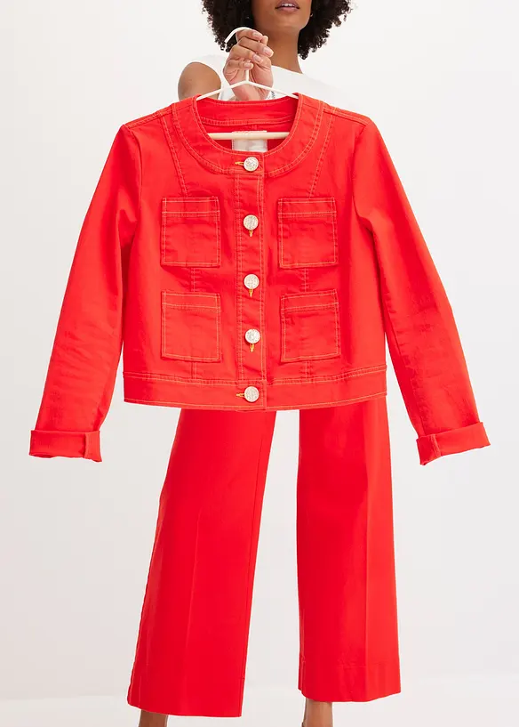 Giacca in twill con bottoni decorativi, bonprix
