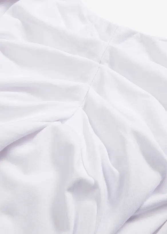 Maglia con spalla scoperta e arricciatura, bonprix