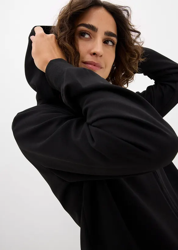Felpa con zip a maniche lunghe, bonprix