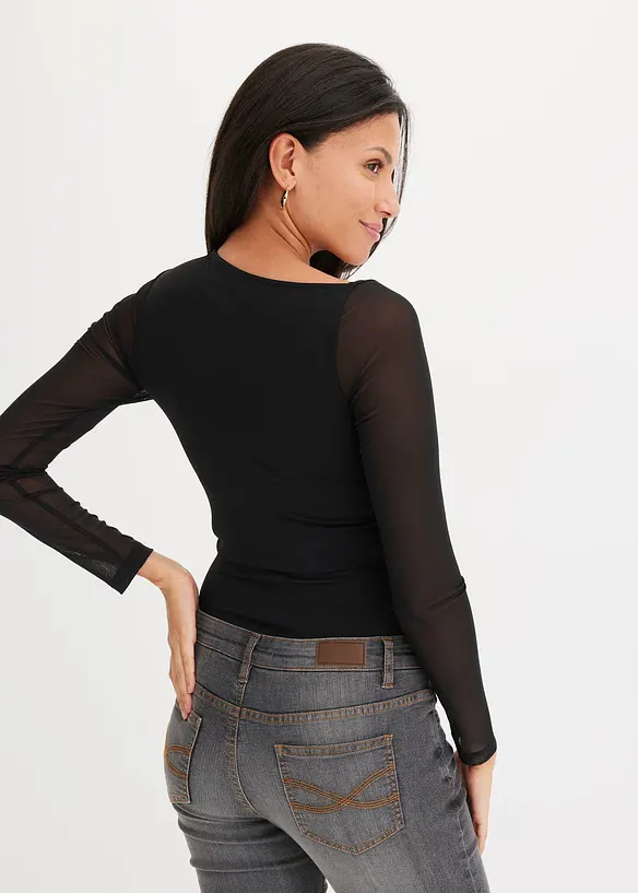 Body con mesh, bonprix