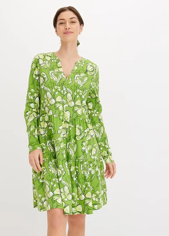 Abito in jersey di misto cotone elasticizzato, bonprix