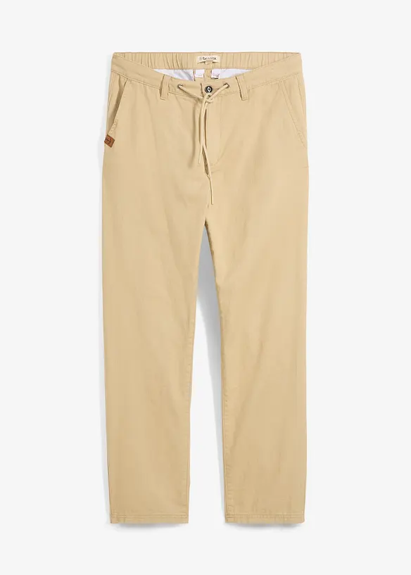 Pantaloni chino in puro cotone straight, relaxed fit, bonprix