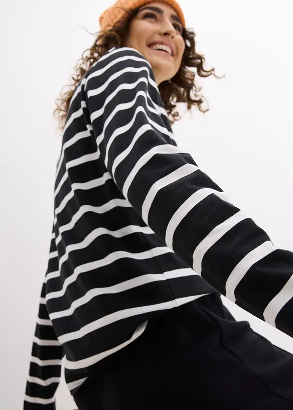 Maglia serafino in puro cotone biologico, bonprix
