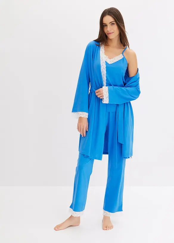 Pigiama e vestaglia (set 3 pezzi), bonprix