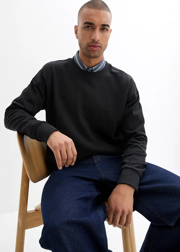 Felpa in puro cotone biologico, loose fit, bonprix