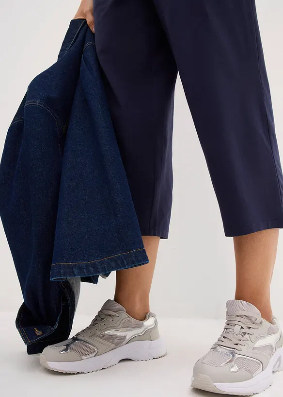 Pantaloni in felpa di cotone elasticizzato, bonprix