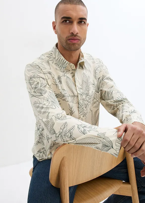 Camicia a maniche lunghe in cotone biologico, bonprix