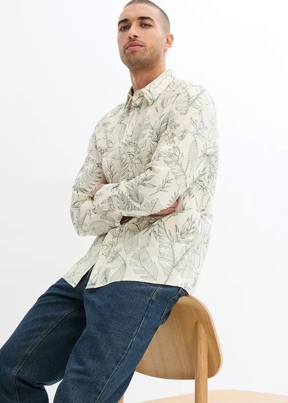 Camicia a maniche lunghe in cotone biologico, bonprix
