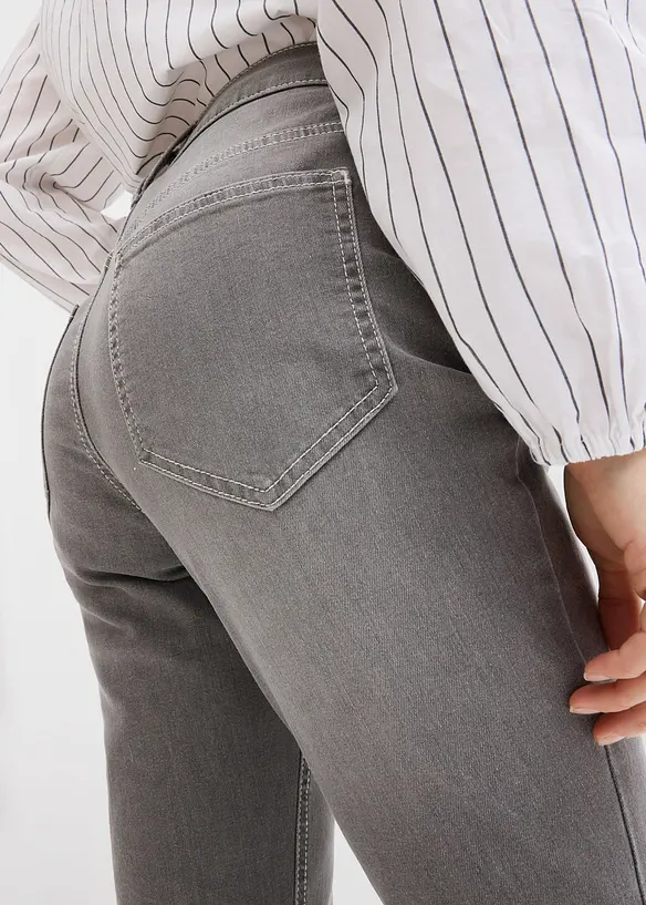 Jeans bootcut, vita alta, bonprix
