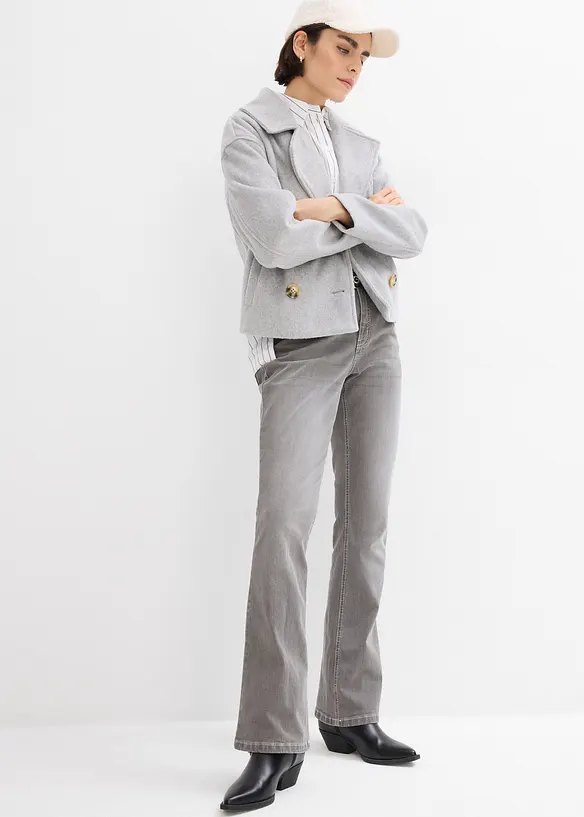 Jeans bootcut, vita alta, bonprix