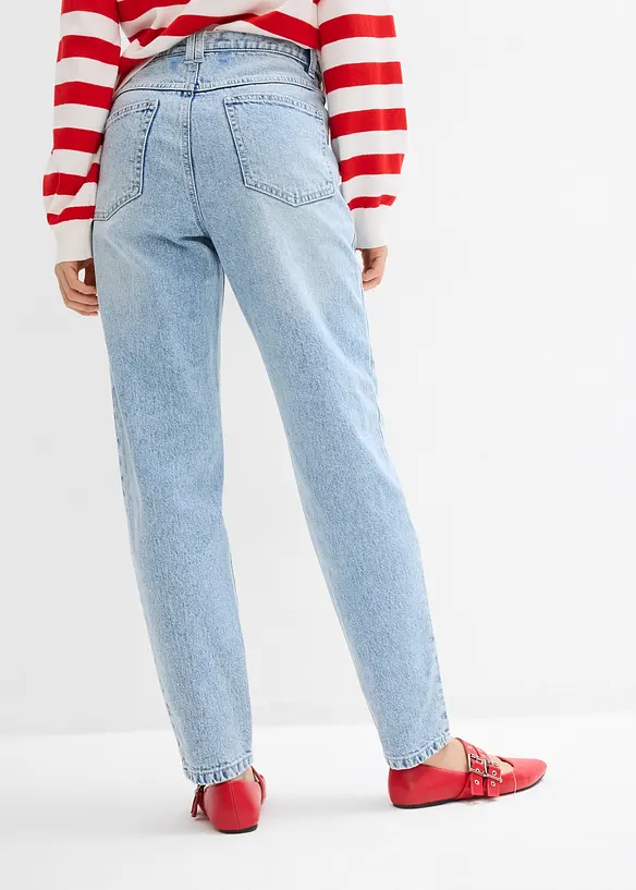 Mom jeans cropped, vita alta, bonprix