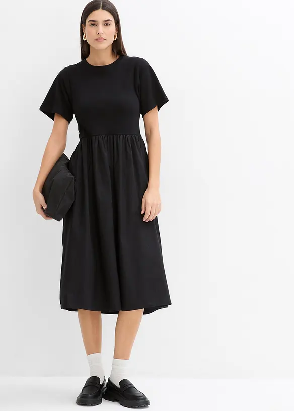 Abito midi in puro cotone, bonprix