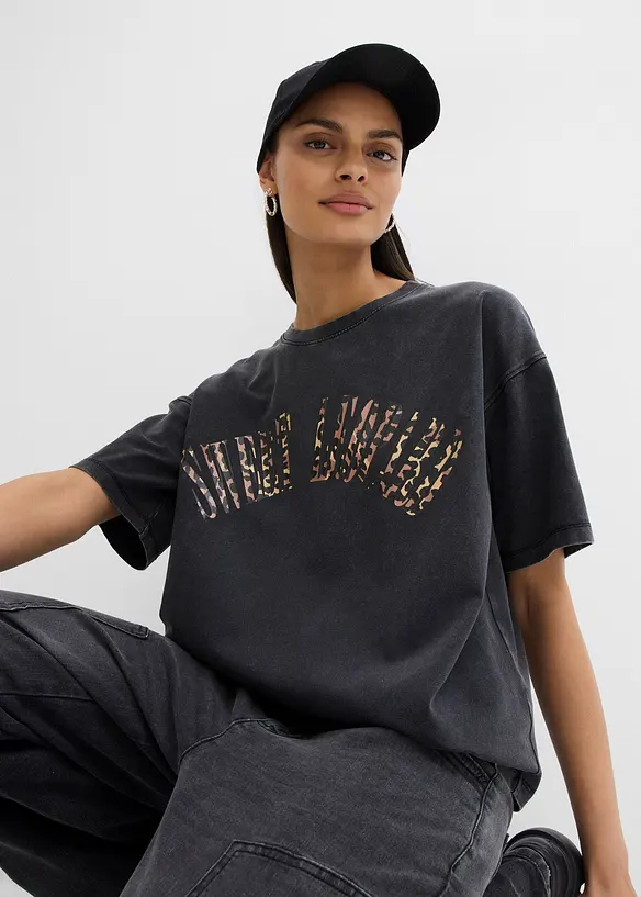 Maxi maglia in misto cotone morbido, bonprix