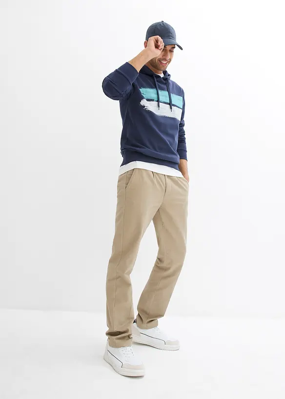 Felpa con cappuccio in puro cotone biologico, bonprix