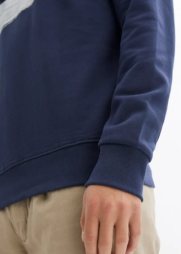 Felpa con cappuccio in puro cotone biologico, bonprix