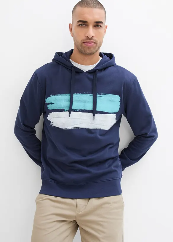 Felpa con cappuccio in puro cotone biologico, bonprix