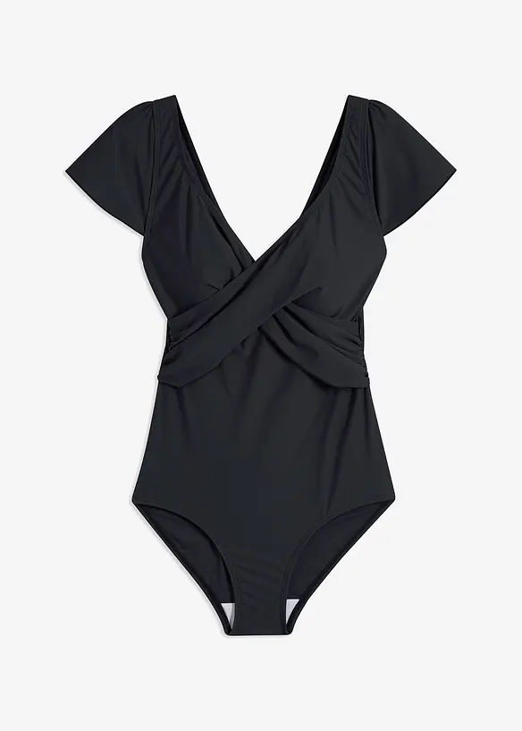 Costume intero con dettaglio incrociato ed effetto modellante leggero, bonprix