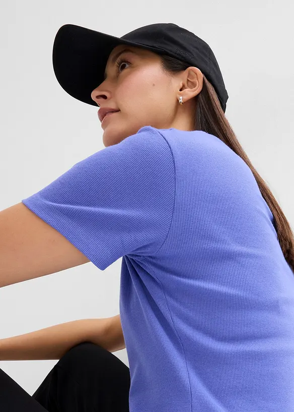 Maglia a costine con puro cotone biologico (pacco da 2), bonprix