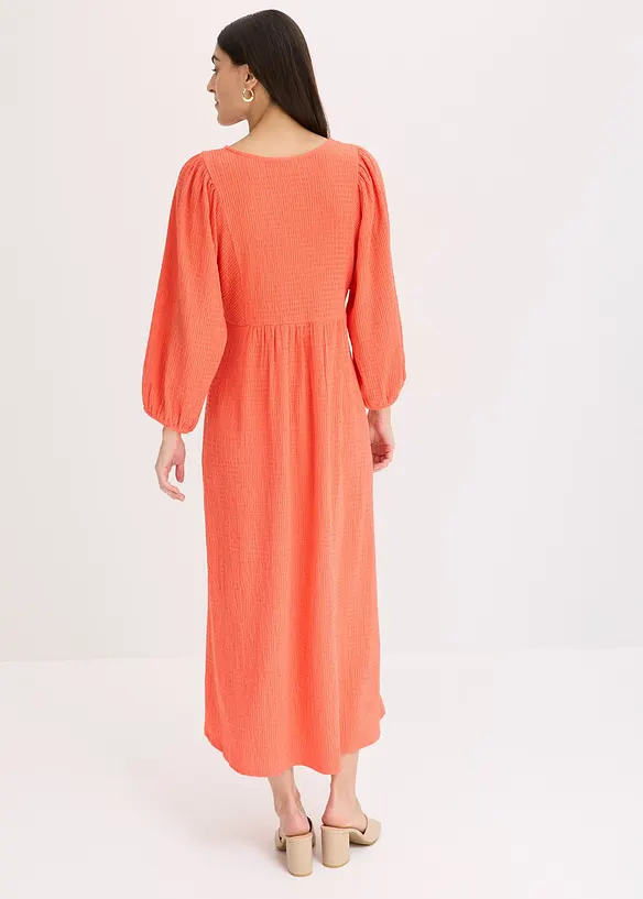 Abito midi in jersey operato, bonprix