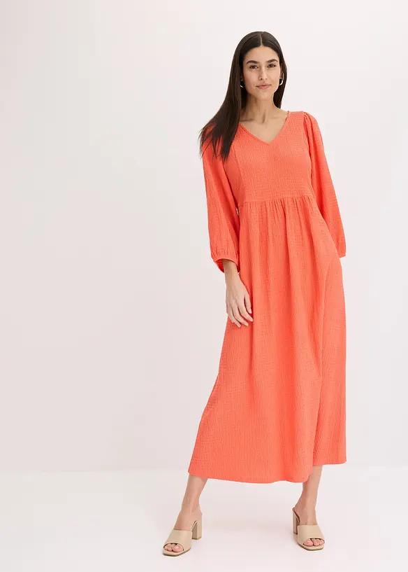 Abito midi in jersey operato, bonprix
