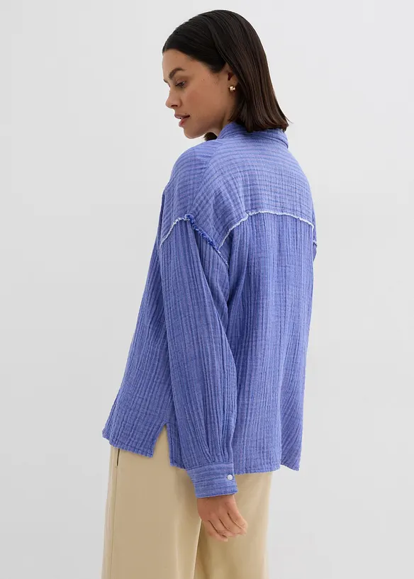 Camicia in mussola a righe, bonprix