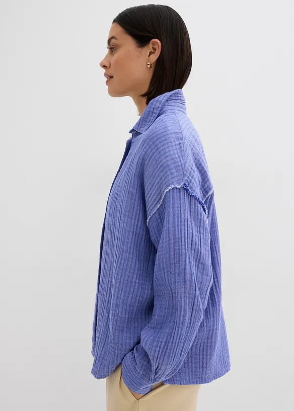Camicia in mussola a righe, bonprix
