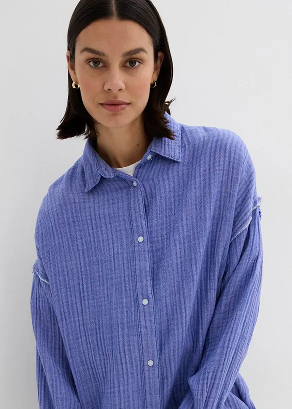 Camicia in mussola a righe, bonprix