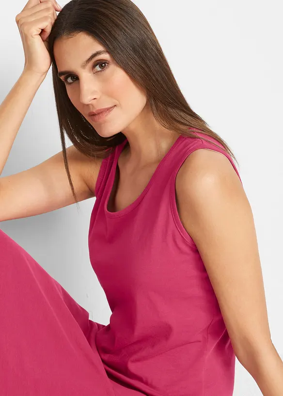 Abito lungo in puro cotone (pacco da 2), bonprix