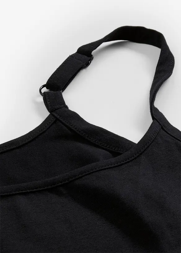 Top lungo in cotone biologico con spalline sottili (pacco da 2), bonprix