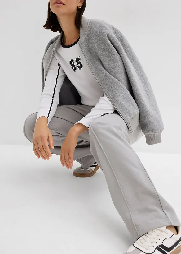 Pantaloni in felpa di puro cotone biologico, bonprix