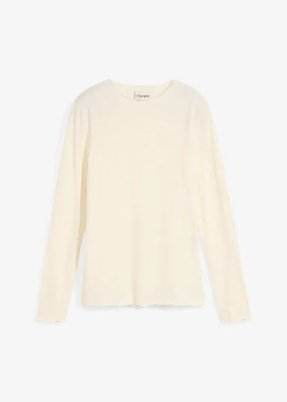 Maglia a maniche lunghe semitrasparente, bonprix