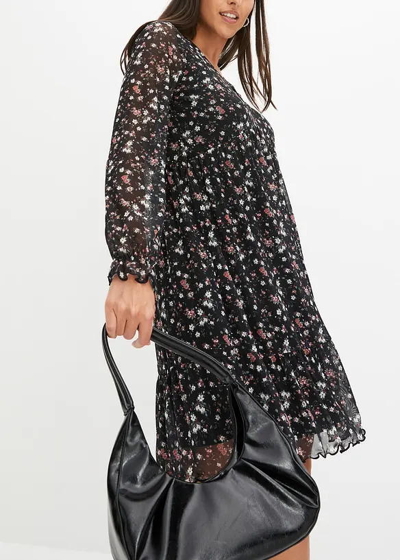 Abito di jersey in mesh, bonprix