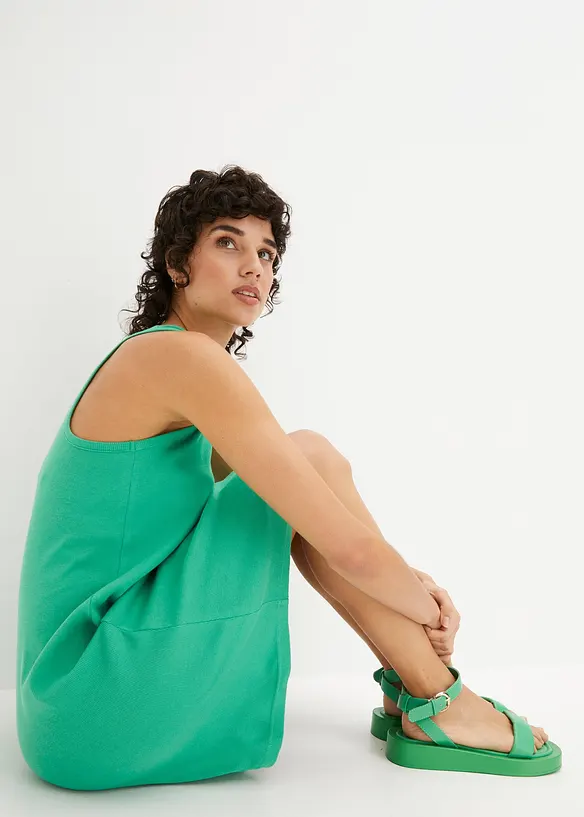 Abito corto a coste in misto cotone, bonprix