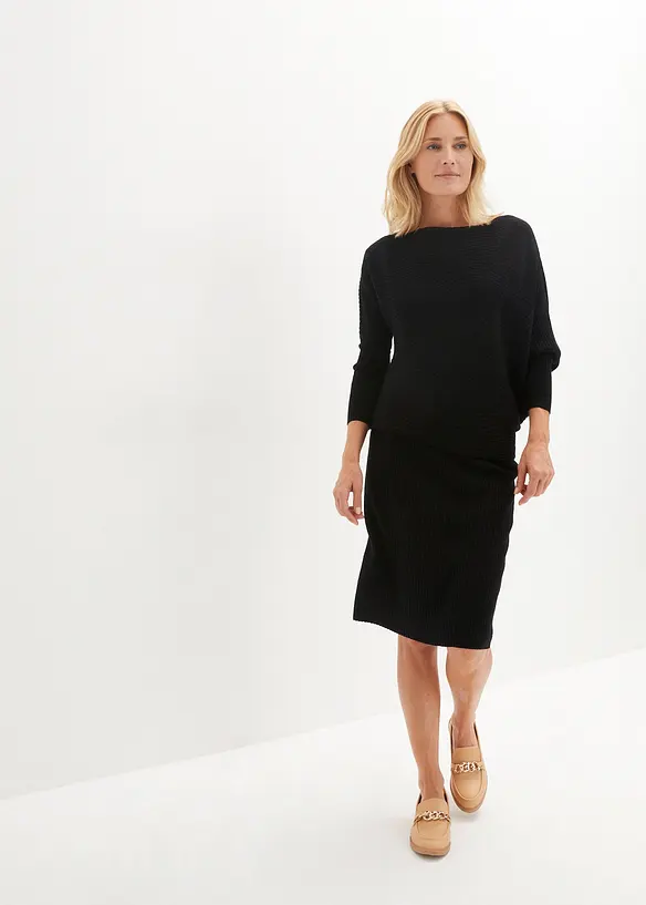 Gonna in maglia di misto viscosa morbido, bonprix