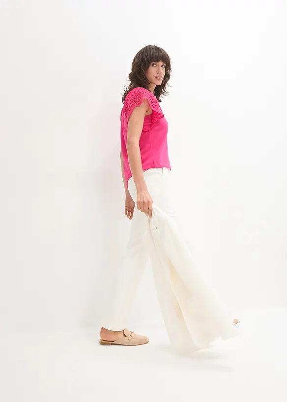 Maglia con ricami traforati, bonprix