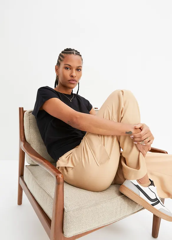 T-shirt cropped in puro cotone biologico, bonprix