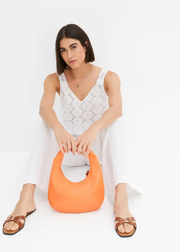 Top con ricami traforati, bonprix