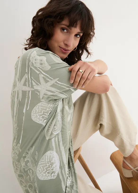 Maglia lunga in misto viscosa morbido, bonprix