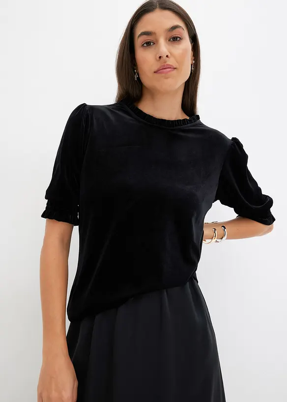 Maglia in velluto morbido, bonprix