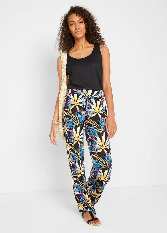 Pantaloni a palazzo in morbido jersey di misto viscosa, bonprix